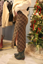 Dusty Trail Plaid Skirt